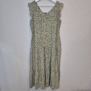 Simply Vera Wang Green Midi Dress Tiered Size M